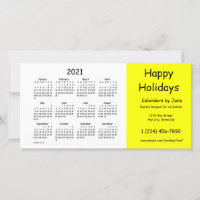 2021 Yellow Business Calendar by Janz Happy