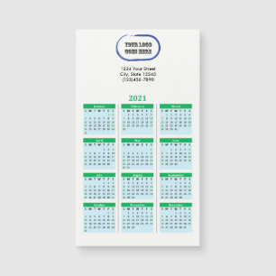 2021 Your Logo Branded Green Calendar