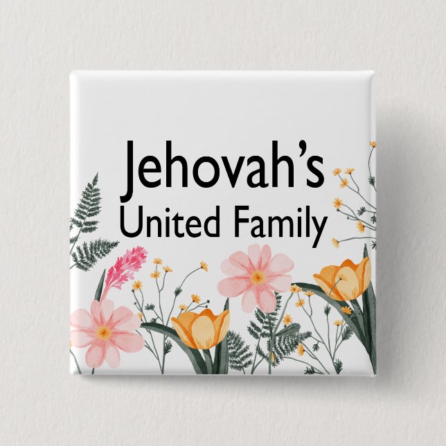 2022-23 Circuit Assembly Jehovah's United Family  2 Inch Square Button (Front)