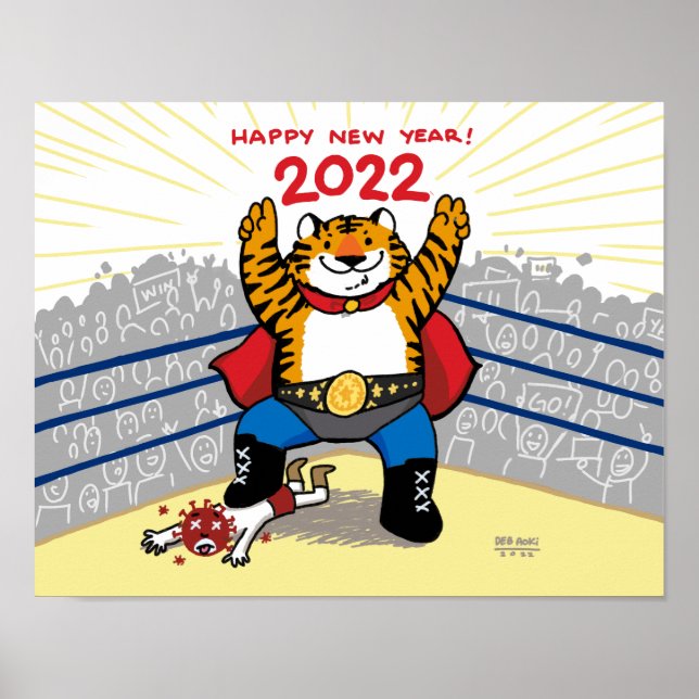 2022 Année du Tigre - Poster du Nouvel An lunaire (Devant)