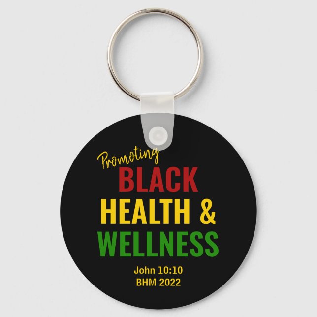 2022 Black History Month Health & Wellness Keychain (Front)