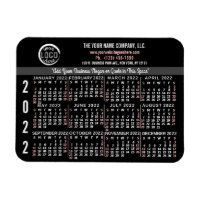 2022 Calendar Custom Business Logo Name Black Easy