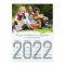2022 Calendar Family Photo Blue New Year