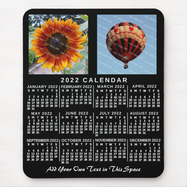 2022 Calendar (See Description for New Version)  Mouse Pad (Front)
