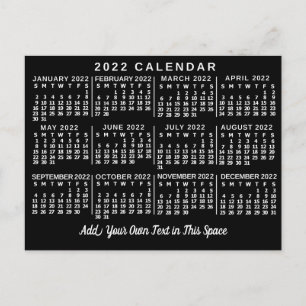 2022 Calendar (See Description for New Version) Postcard