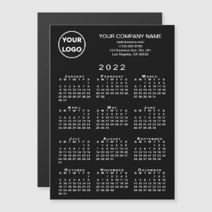 2022 Calendrier Business Logo Texte Black Magnet C