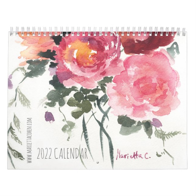 2022 Calendrier moyen de deux pages, Calendrier bl (Protection)