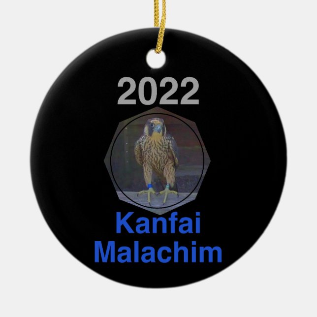 2022 Ceramic Circle Ornament Kanfai Malachim (Front)