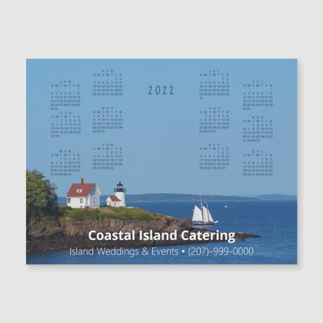 2022 Coastal Business Lighthouse Magnetic Calendar (Front)