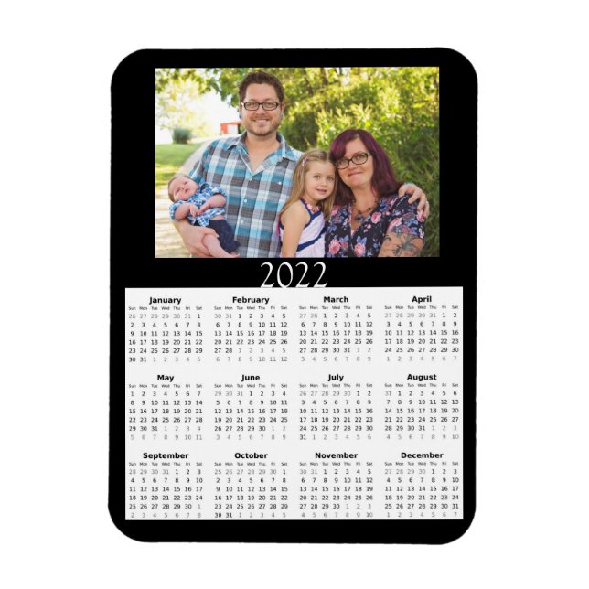 2022 Customized Photo Calendar Mini Magnet (Vertical)