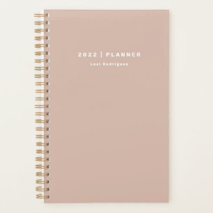 2022 Dusty Pink Monthly Weekly Non Dated Dark Planner