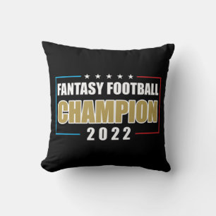 2022 Fantasy Football Champion USA Football Throw Pillow