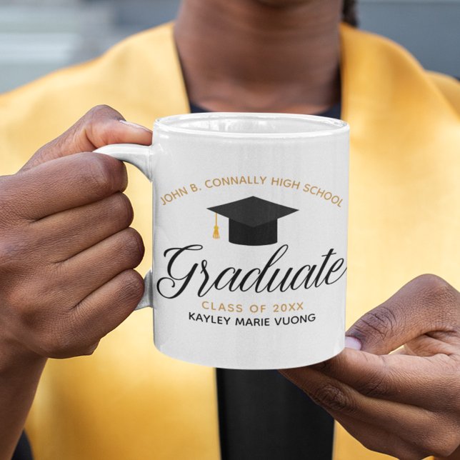 2022 Graduate Chic Class of 2022 Personalized Name Coffee Mug (Creator Uploaded)