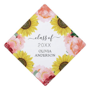 2022 Graduation Sunflower Country Class of Graduation Cap Topper