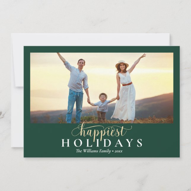 2022 Happiest Holidays Photo Insert Holiday Cards (Front)