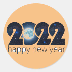 2022 Happy New Year Classic Round Sticker