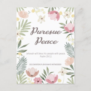 2022 JW Convention - flower Postcard