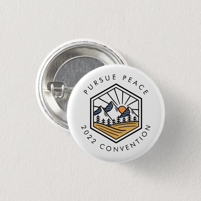 2022 JW Convention -Mountain 1 Inch Round Button (Front & Back)