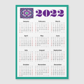 2022 Magnetic 5x7 Calendar with Kente Kaleidoscope