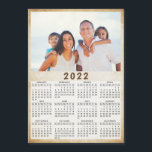 2022 Magnetic Photo Calendar Vintage Beige<br><div class="desc">Make your own 2022 magnetic photo calendar for refrigerator. Use the template to upload personal picture. It's a practical gift idea for family,  couples,  grandparents,  and friends for the Christmas,  New Year or any occasions.</div>