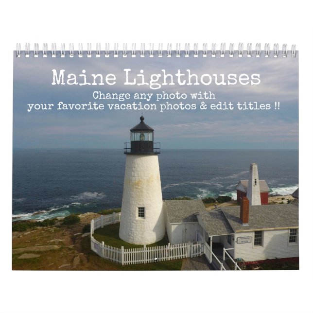 2022 Maine Coast Ocean Photography Lighthouse Calendar (Cover)