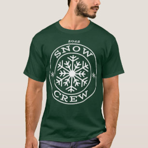 2022 Matching Group Snow Crew Snowflake Graphic Ar T-Shirt