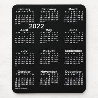 2022 Neon White Large Print Calendar by Janz Mouse Pad