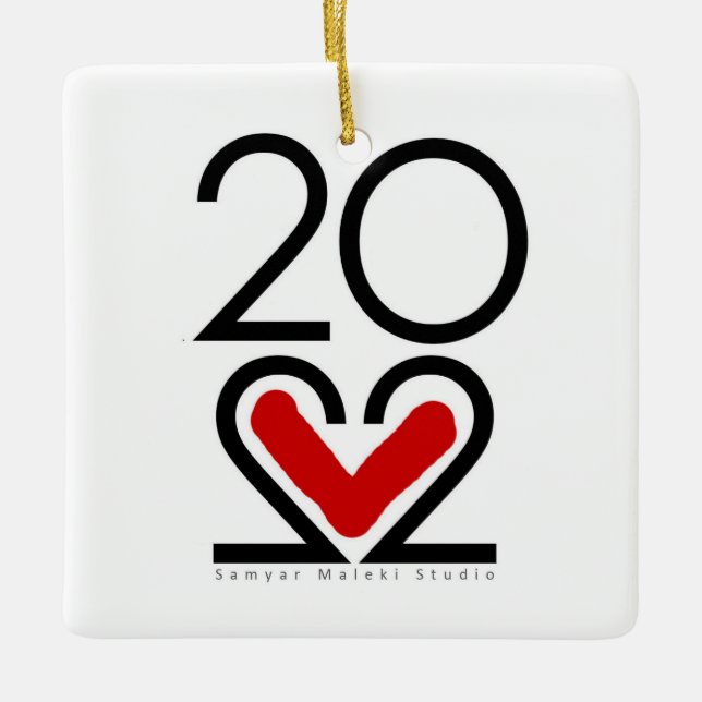 2022 New Year  Ceramic Ornament (Front)