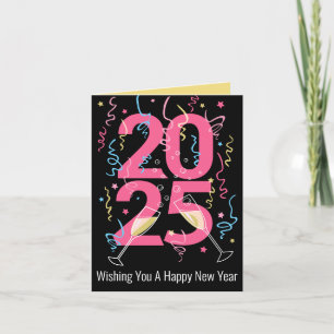 2022 New years celebration cheers graphic Holiday Card