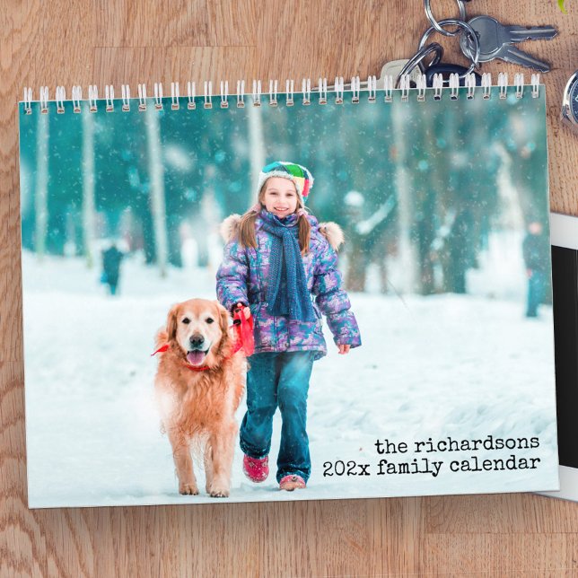 2022 Photo Calendar Custom Title and 13 Photos (Photo Calendar with full size photo for every month)