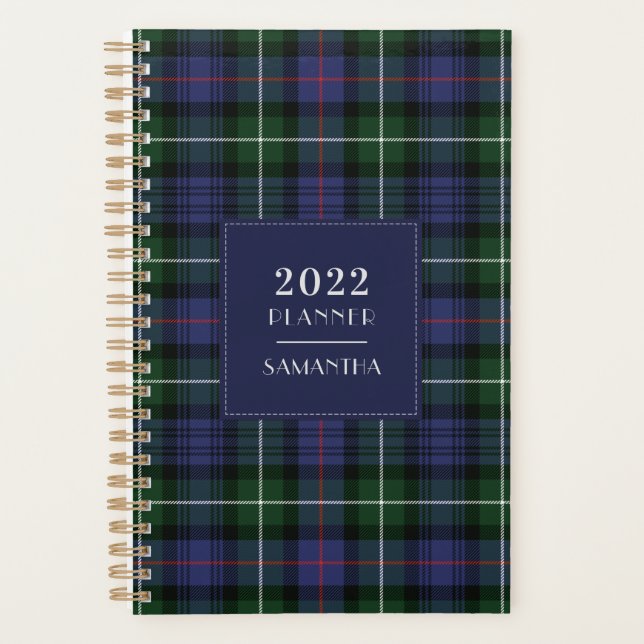2022 Plaid Tartan Clan MacKenzie Planner (Front)