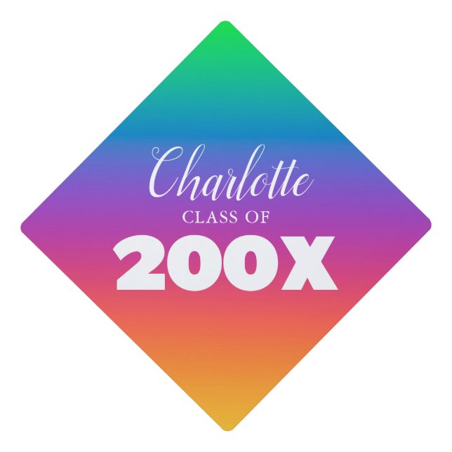 2022 Rainbow Graduation Tassel Topper (Front)