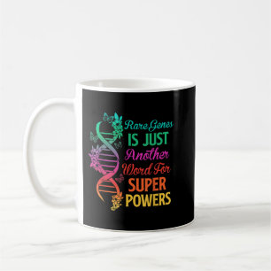 2022 Rare Disease Day Awareness Zebra Ribbon DNA F Coffee Mug