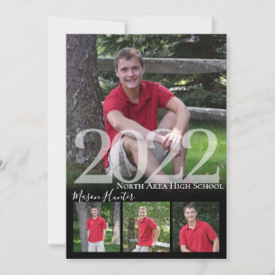 2022 Senior Memories Quad Photo Graduation Invitation