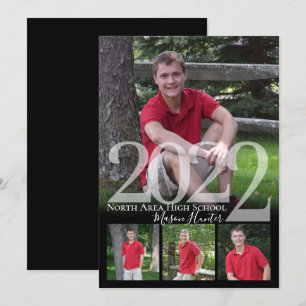 2022 Senior Memories Quad Photo Graduation Invitation