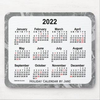 2022 Silver Holiday Art Calendar by Janz Mouse Pad