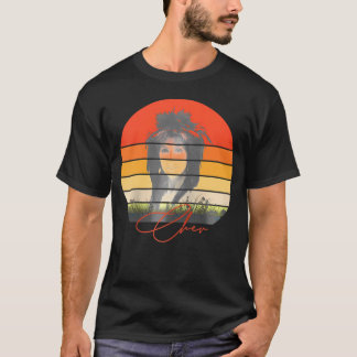 2022 Solid Colour Sunset Vintage-Chers Music Ragla T-Shirt