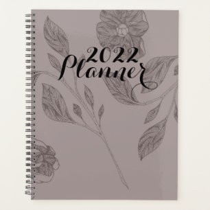 2022 Taupe Floral Planner