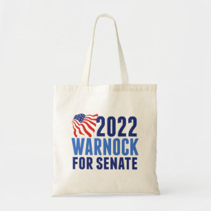 2022 Warnock for U.S. Senate Georgia American Flag Tote Bag