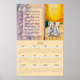 2022 Westie Yearly Calendar Poster