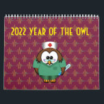 2022 year of the owl calendar<br><div class="desc">Sweet, funny and adorable cartoon owls calendar for 2022, because we never laugh nor have enough of cute owls.</div>