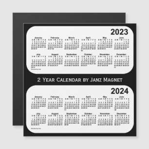 2023-2024 Black and White 2 Year Calendar by Janz