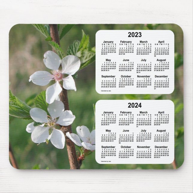 2023-2024 Dogwood 2 Year Calendar by Janz Mouse Pad (Front)