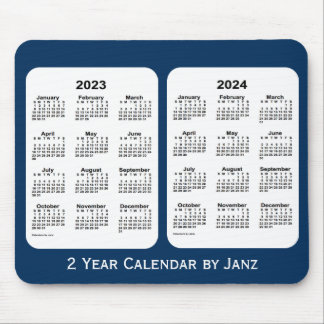 2023-2024 Police Box Blue 2 Year Calendar by Janz Mouse Pad