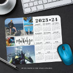 2023-2024 School Calendar 5 Photos Monogram Name Mouse Pad<br><div class="desc">Create your own personalized, custom colour photo and calendar mouse pad featuring a 2023-24 school year-at-a-glance calendar and an easy-to-upload photo collage template featuring 6 pictures in various shapes and sizes, both horizontal and vertical to accommodate a wide variety of photo subjects. Personalize with a monogram and/or family name, individual...</div>