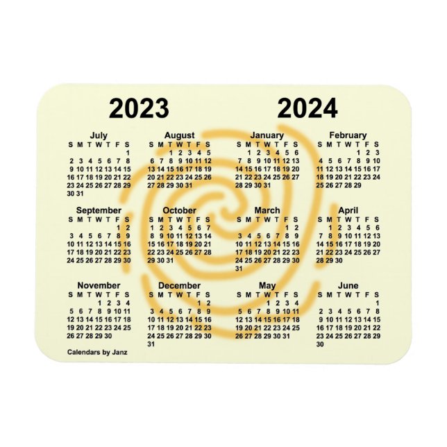 2023-2024 Sunny Days School Calendar by Janz 4x3 Magnet (Horizontal)