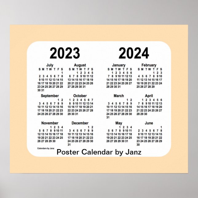2023-2024 Wheat School Year Calendar by Janz Poster (Front)