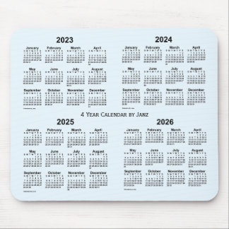 2023-2026 Alice Blue 4 Year Calendar by Janz Mouse Pad
