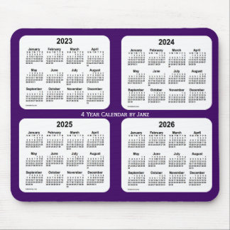 2023-2026 Purple 4 Year Calendar by Janz Mouse Pad