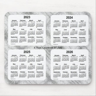 2023-2026 Textile Grey 4 Year Calendar by Janz Mouse Pad